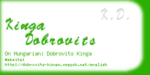 kinga dobrovits business card